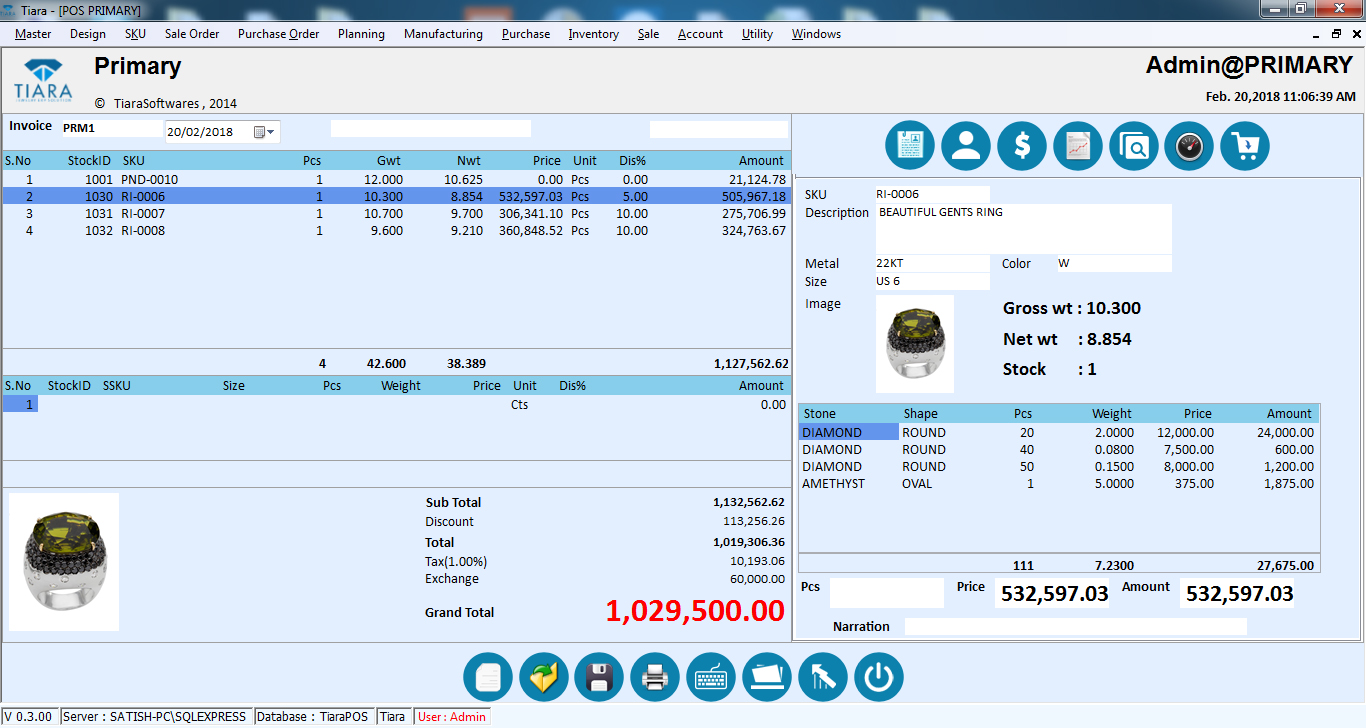 Jewelry on sale retail software